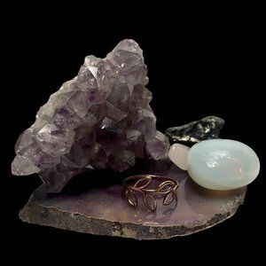 Rose Gold Plated Sterling Silver Leaf Ring